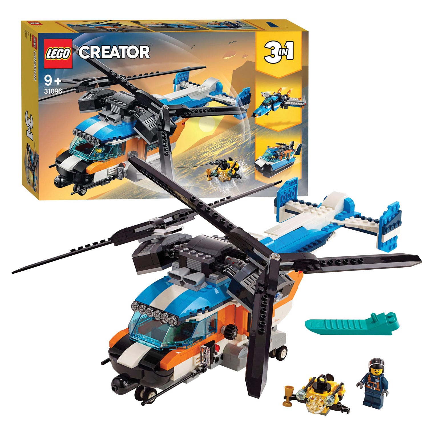 Vi ses tørre Ekstremt vigtigt LEGO Creator 31096 Double-rotor Helicopter | Thimble Toys