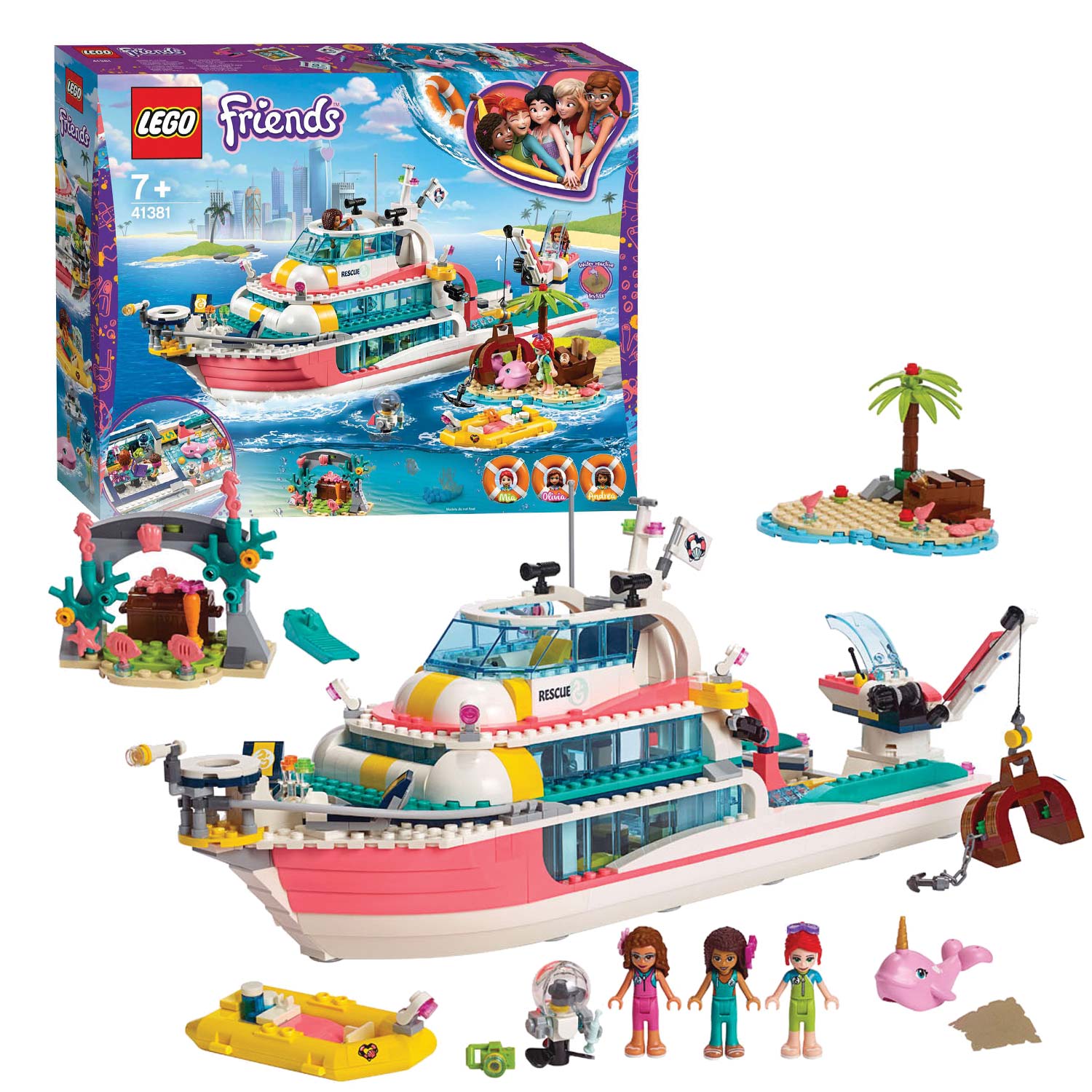 Bausteine Friends Series Spielzeug Rettungsboot Bauen Spaß Building Blocks** 