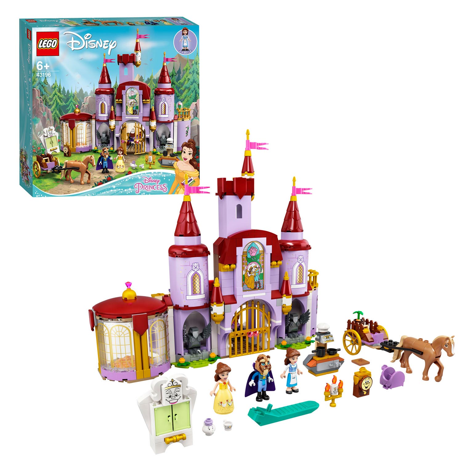 Wings Grøn baggrund Blændende LEGO Disney Princess 43196 Beauty and the Beast Castle | Thimble Toys
