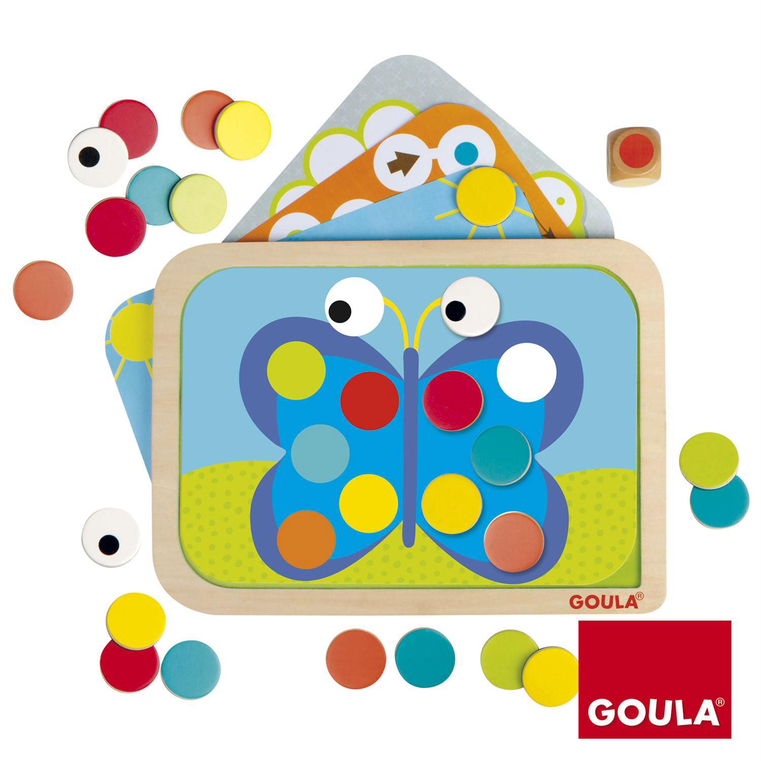 Goula 53154 – Uccellini Impila E Avvita – Gioco Costruzioni In Legno Per Bambini 2+ Anni Con Carte Esempi
