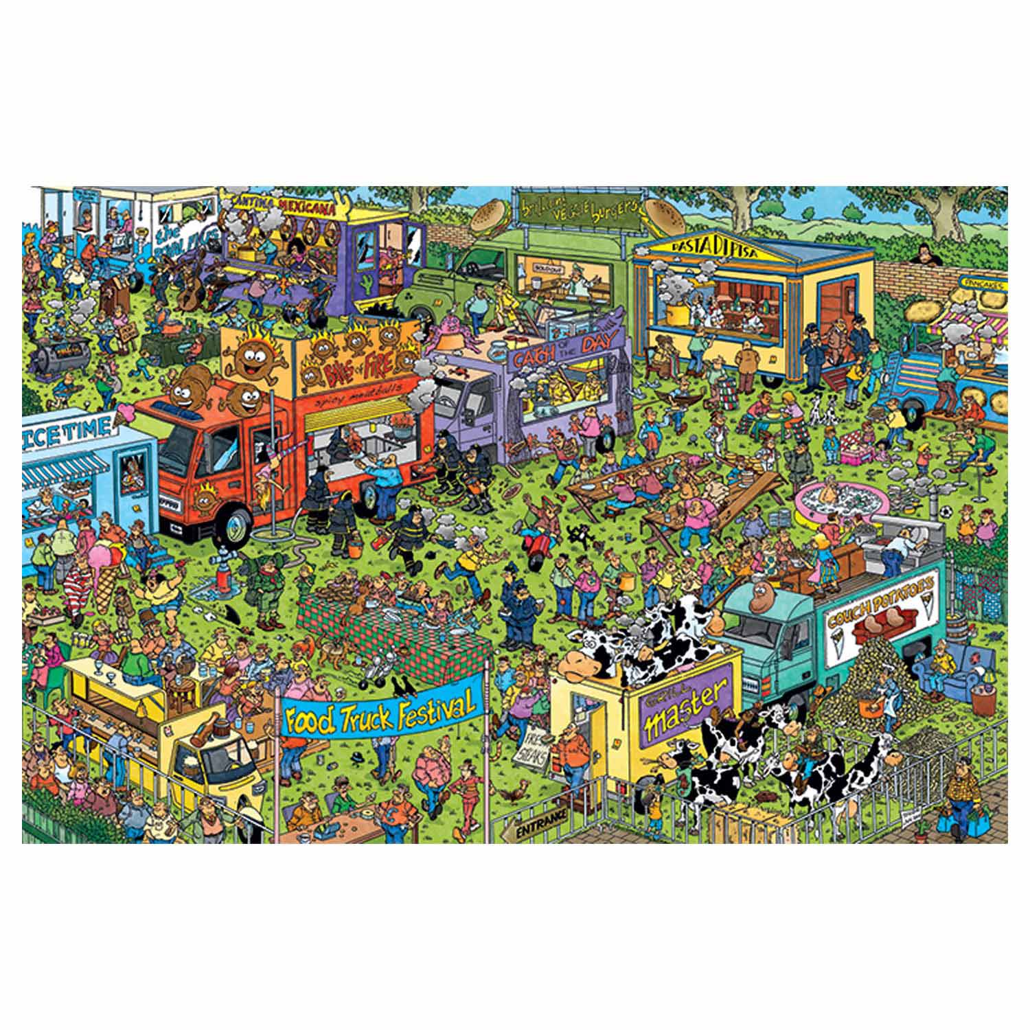 verdacht strand na school Jan van Haasteren Jigsaw Puzzle - Food Truck Festivals, 1500st. | Thimble  Toys