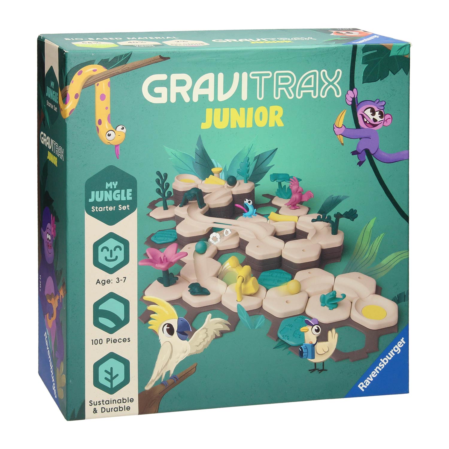 Gravitrax junior - starter set my jungle 97 pieces - circuit de