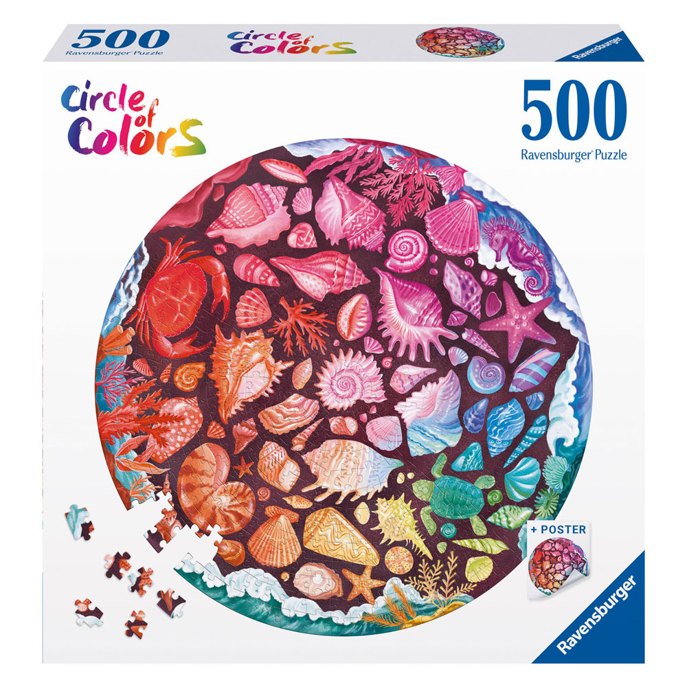 Ravensburger Puzzle Circolare Pizza - Collezione Circle Of Colors - 500 Pezzi - Idea Regalo Per Adulti E Ragazzi