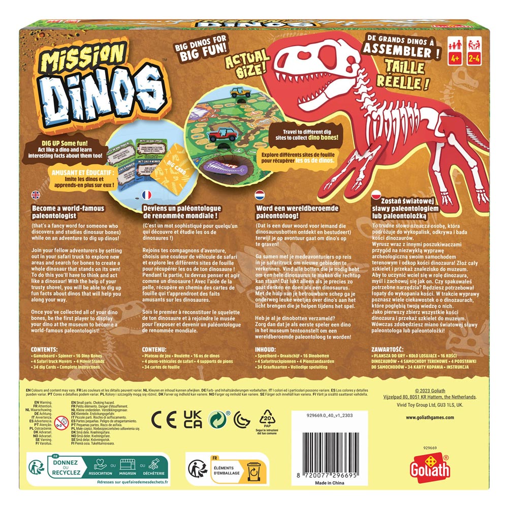 Goliath Dig 'Em Up Dinos - Fossil-Finding, Dino-Building Game