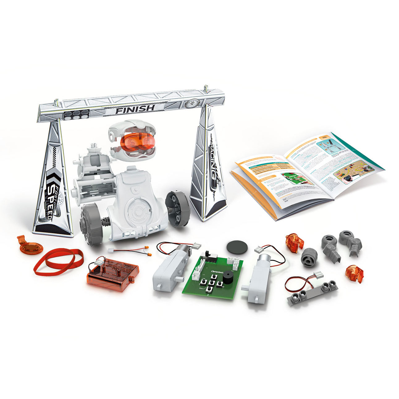Clementoni Mio Roboter  Engineering-Kits, 8 Jahr , Kind, grau, orange, weiß, Italien, 300 mm S  Spielzeug und Wissenschaft für Kinder