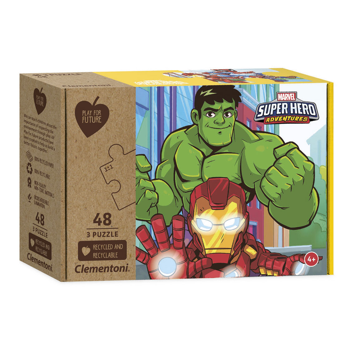 Clementoni Play for Future Puzzle - Superheroes, 3x48st.