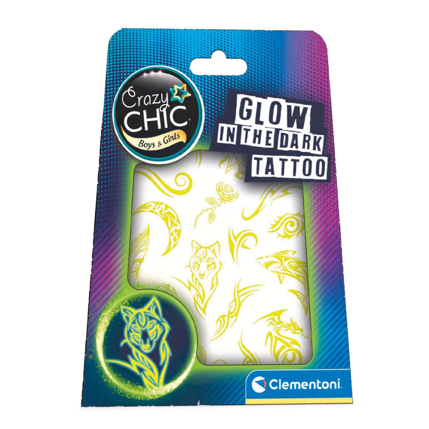 Clementoni Crazy Chic - Urban Tattoos Glow in the Dark | Thimble Toys