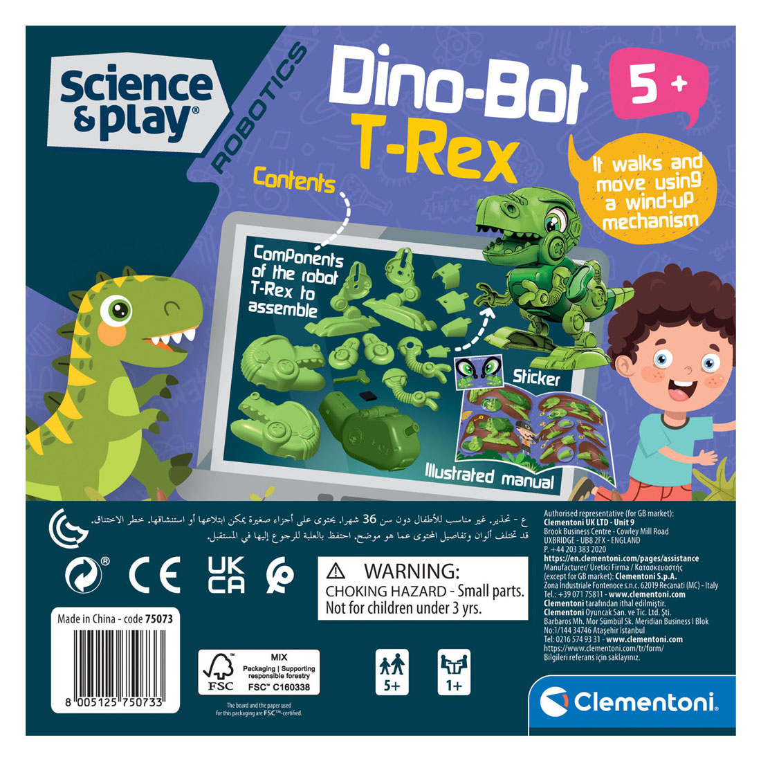 Clementoni Science & Games Junior - Dino Bot T-Rex