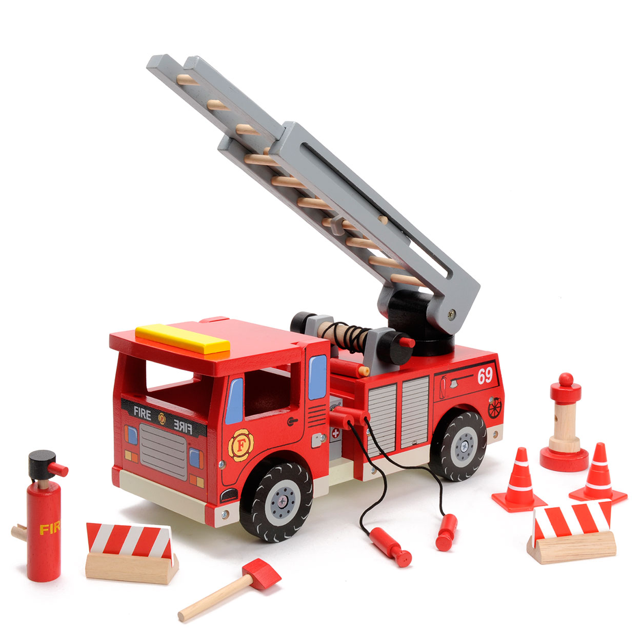 Baars regen Zonder hoofd Mentari Houten Brandweerauto | Thimble Toys