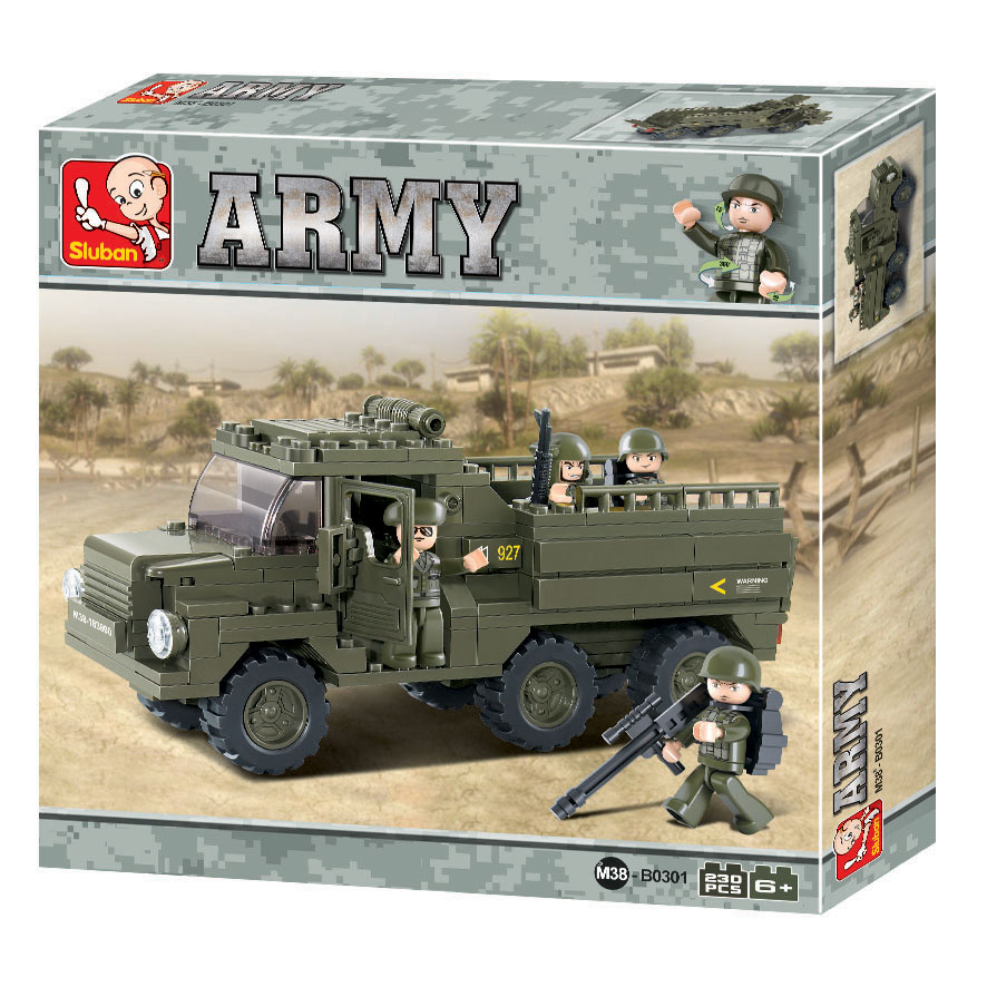 Sluban Military Army Bricks Armoured SUV B9900 Building Toy Tank Blocks Bricks 