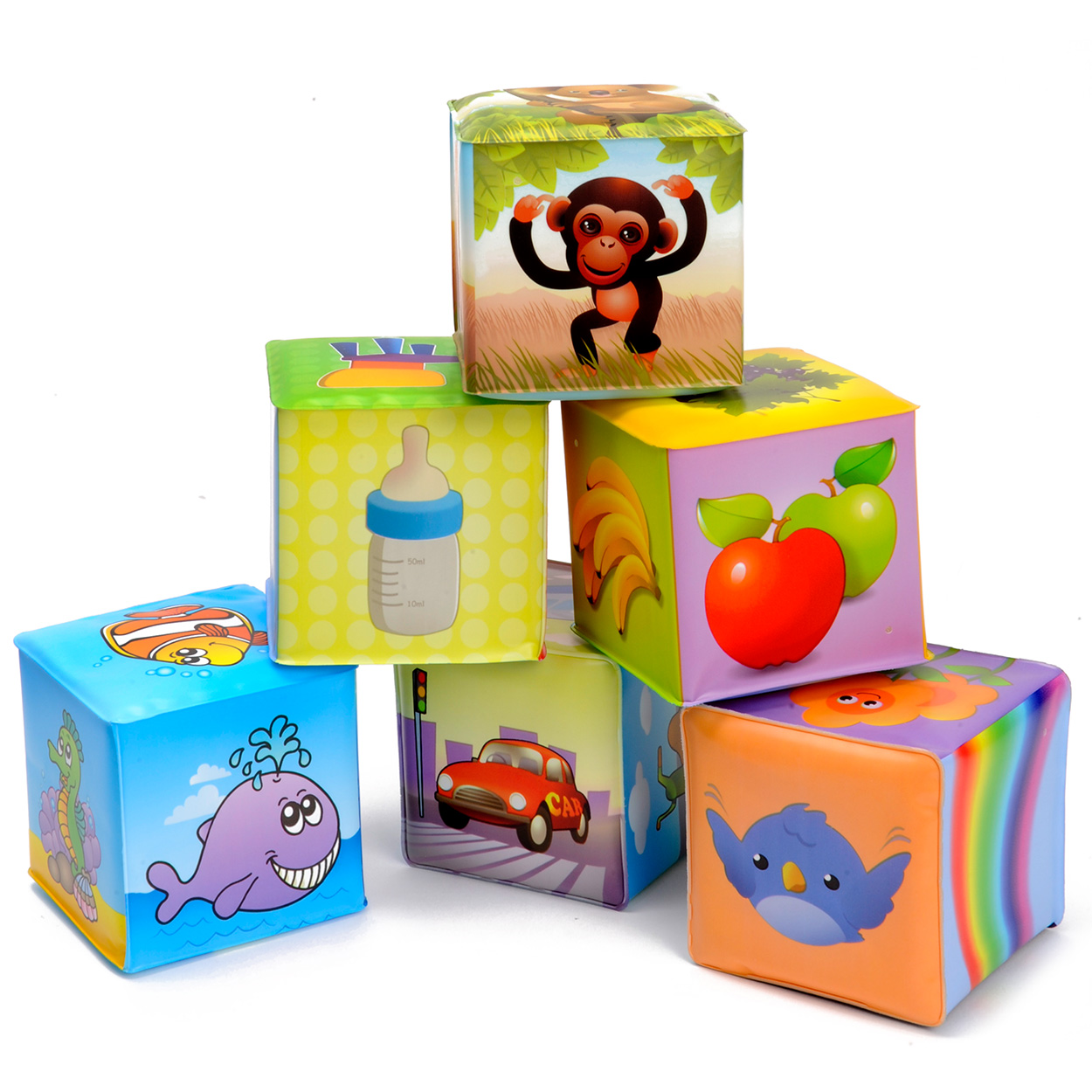 Schastlivyj Mir Myagkie Bloki 6pc Thimble Toys