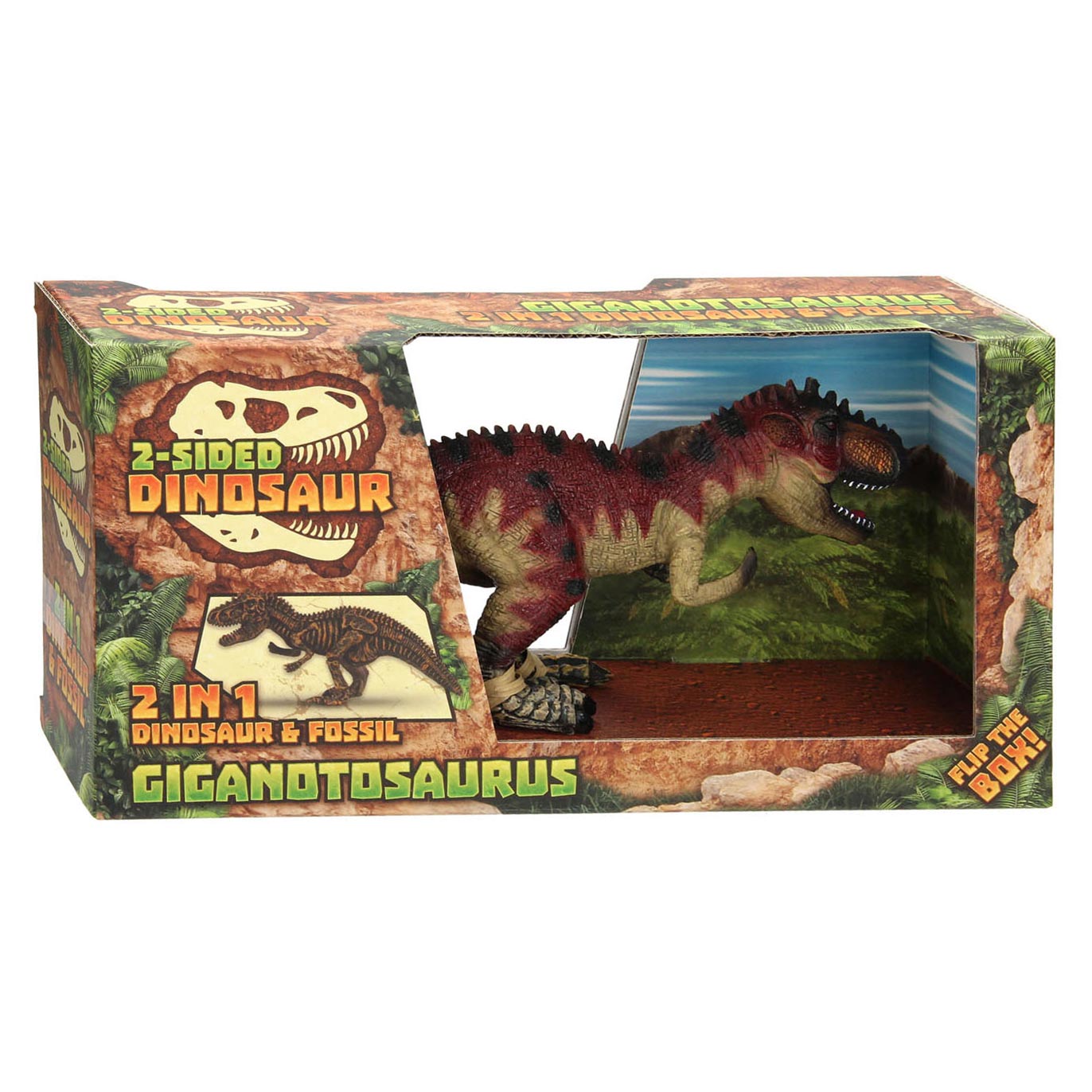 Animal World Double Sided Dino XL - Giganotosaurus | Thimble Toys