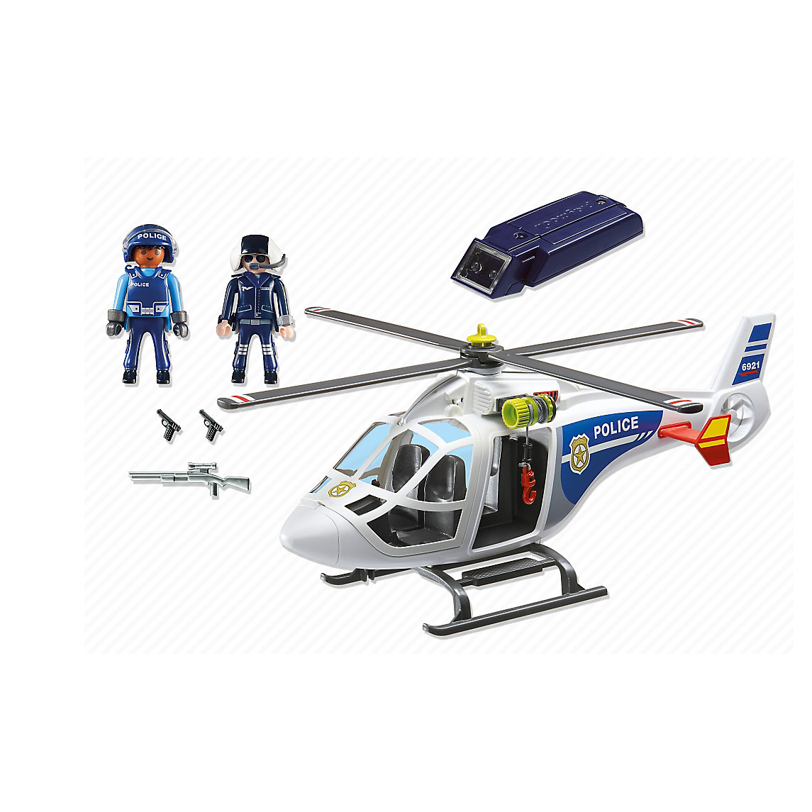 Ontspannend Hamburger Vorm van het schip Playmobil Police helicopter with LED-6921 searchlight | Thimble Toys