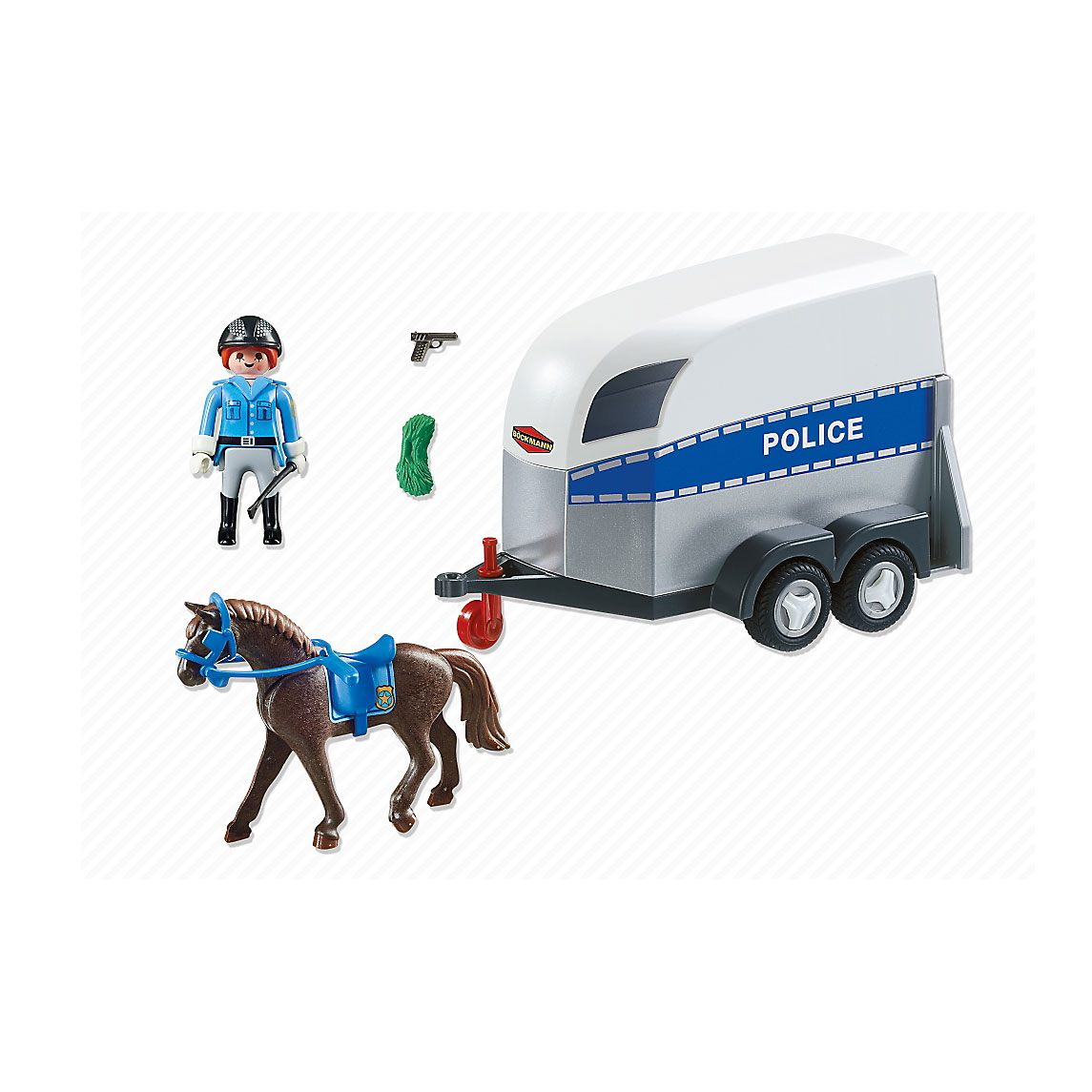 abortus wimper aluminium Playmobil 6922 Politie met Paard en Trailer | Thimble Toys