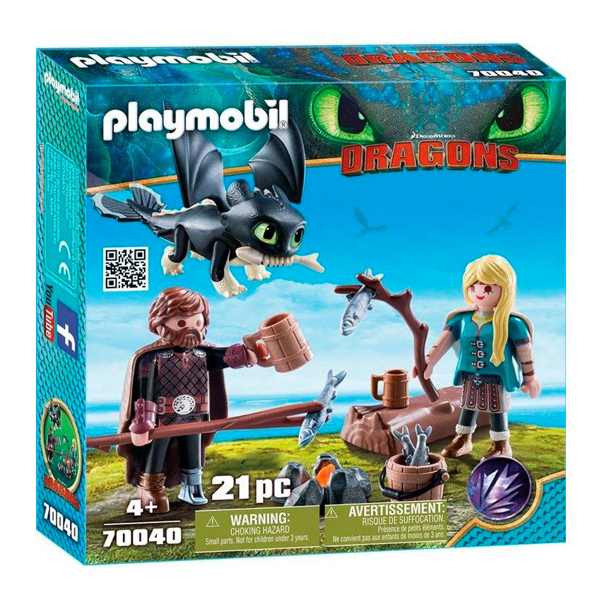naakt bijwoord los van Playmobil Dragons 70040 Hikkie and Astrid Speelset | Thimble Toys