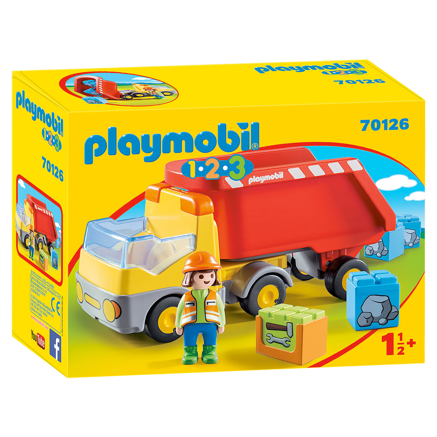 Persoonlijk viool dilemma Playmobil 1.2.3. Dump Truck - 70126 | Thimble Toys