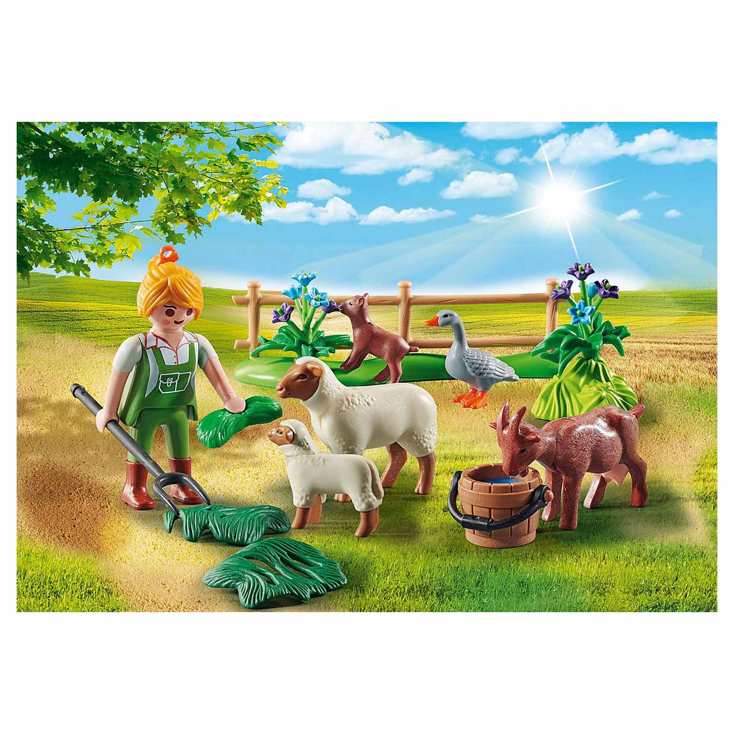 Playmobil - PLAYMOBIL 70608 - Country Fermière avec des animaux de pâturage  - Playmobil - Rue du Commerce