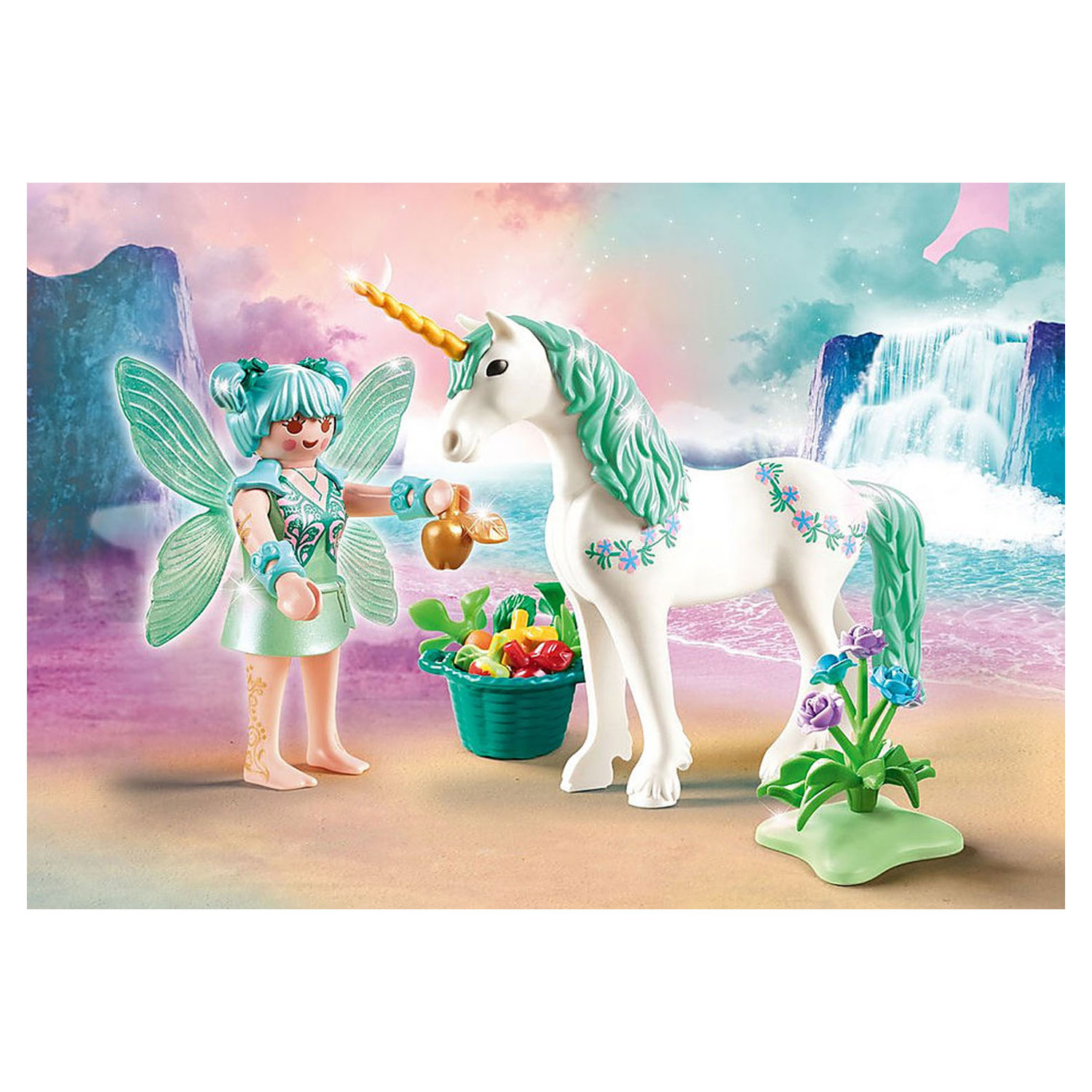Playmobil 70655 Unicorn With Feeding Fairy Thimble Toys