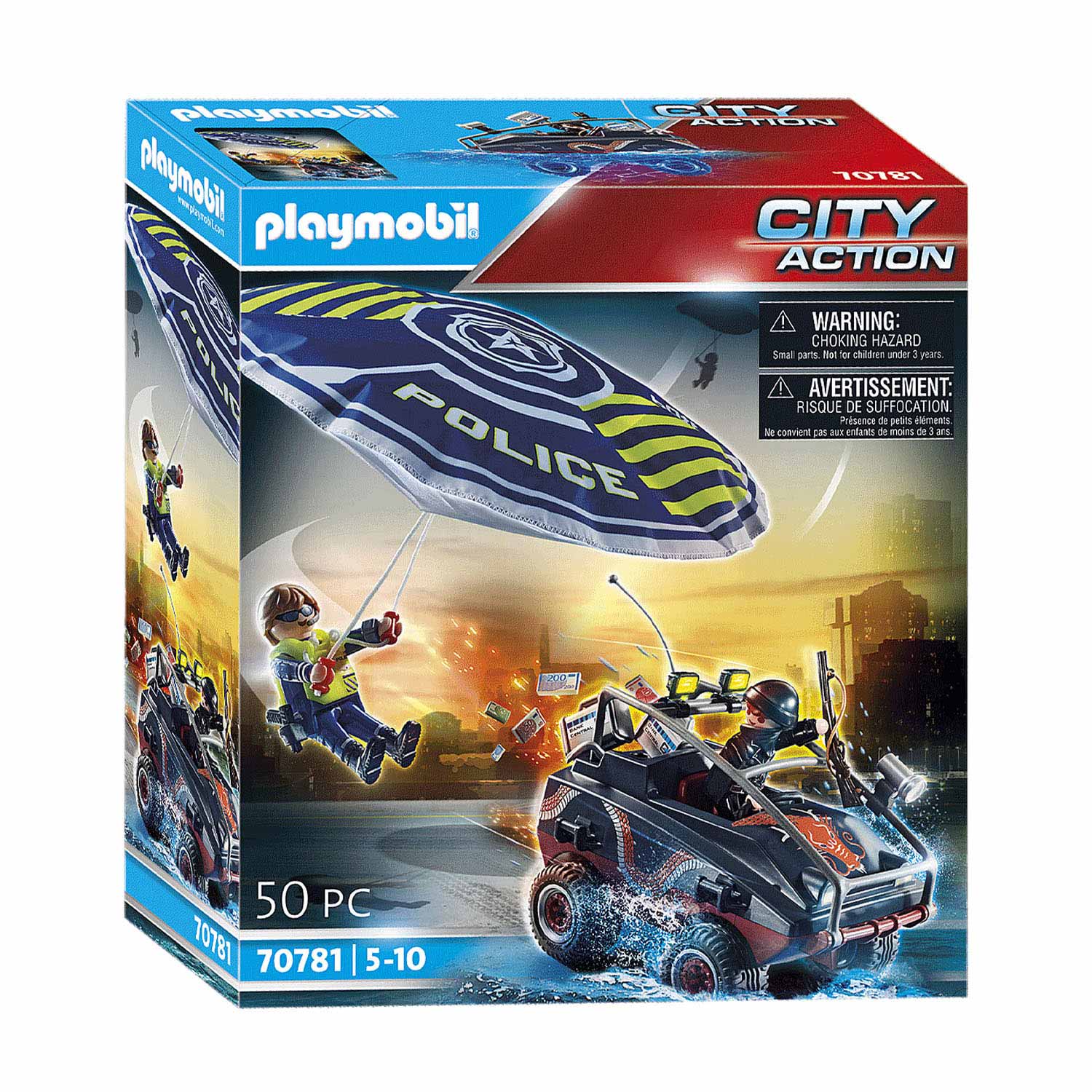Playmobil City Action Police Pursuit Amphibious Vehicle - 70781