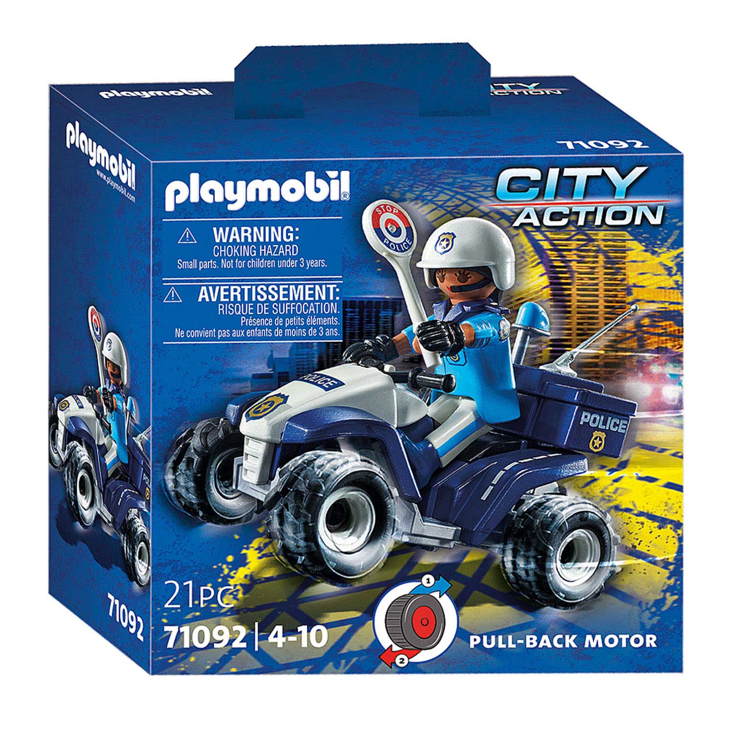 openbaar Ruwe olie japon Playmobil City Action Police Speed Quad - 71092 | Thimble Toys