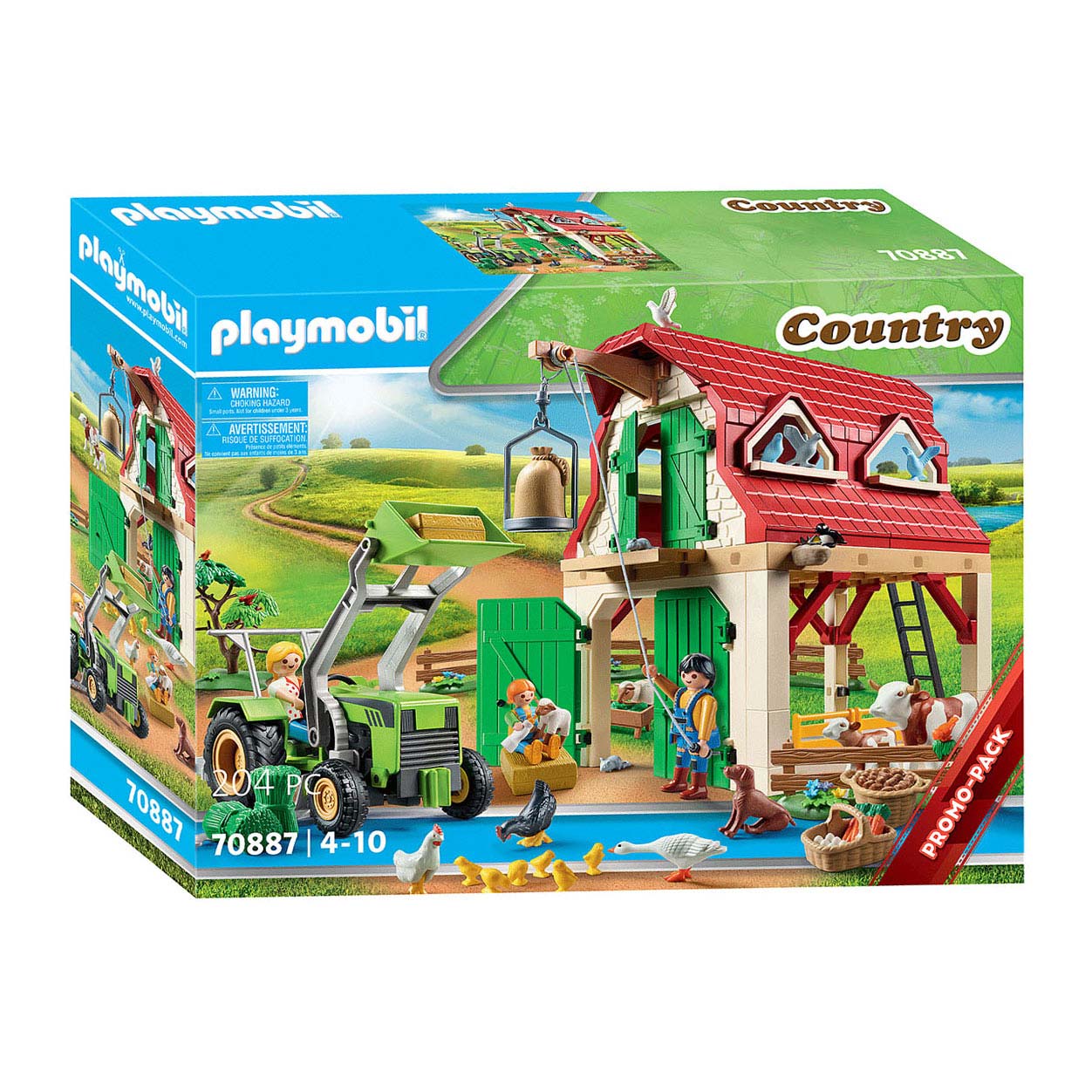 iets Prematuur Keel Playmobil Country Farm with Small Animal Breeding - 70887 | Thimble Toys
