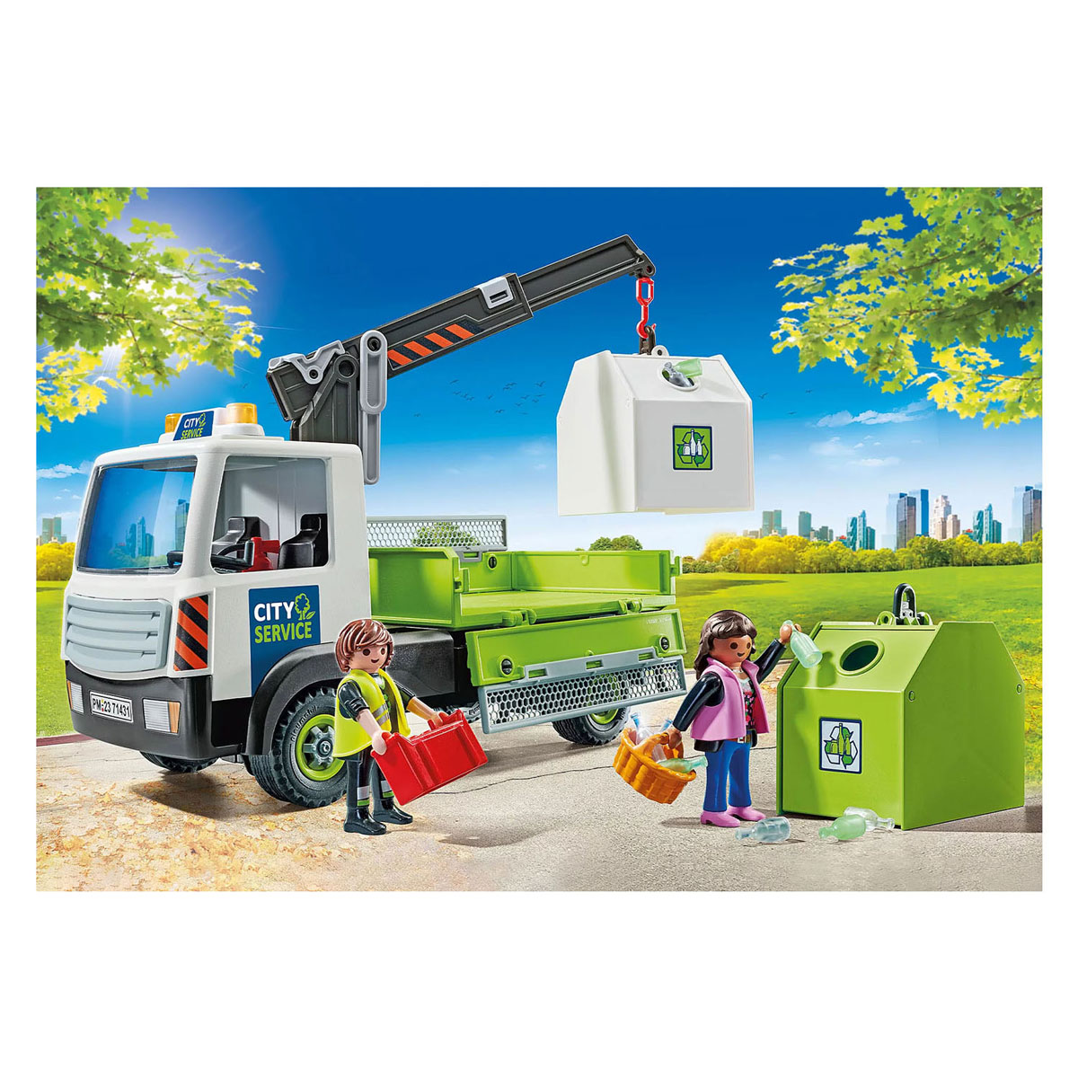 Playmobil City Action Glass Bin Collection Service - 71431