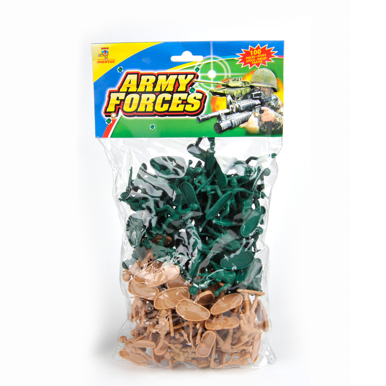 Buiten bout platform Soldiers in bag, 100pcs. | Thimble Toys