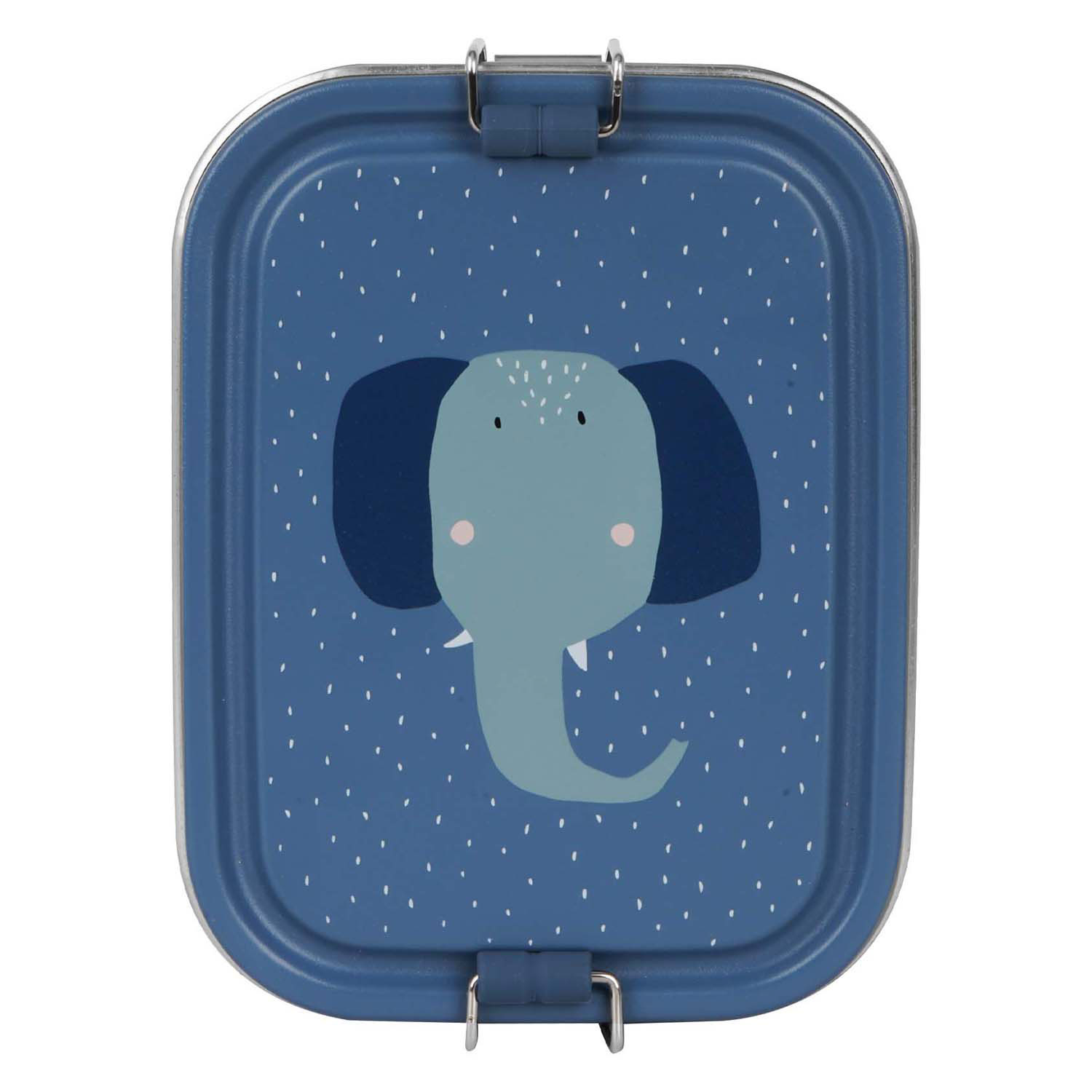 Boîte à Lunch Enfant Elvis L'éléphant - Sans BPA, Lavable Au Lave-vaisselle (hors Couvercle), Dimensions 15x13.5x7 Cm