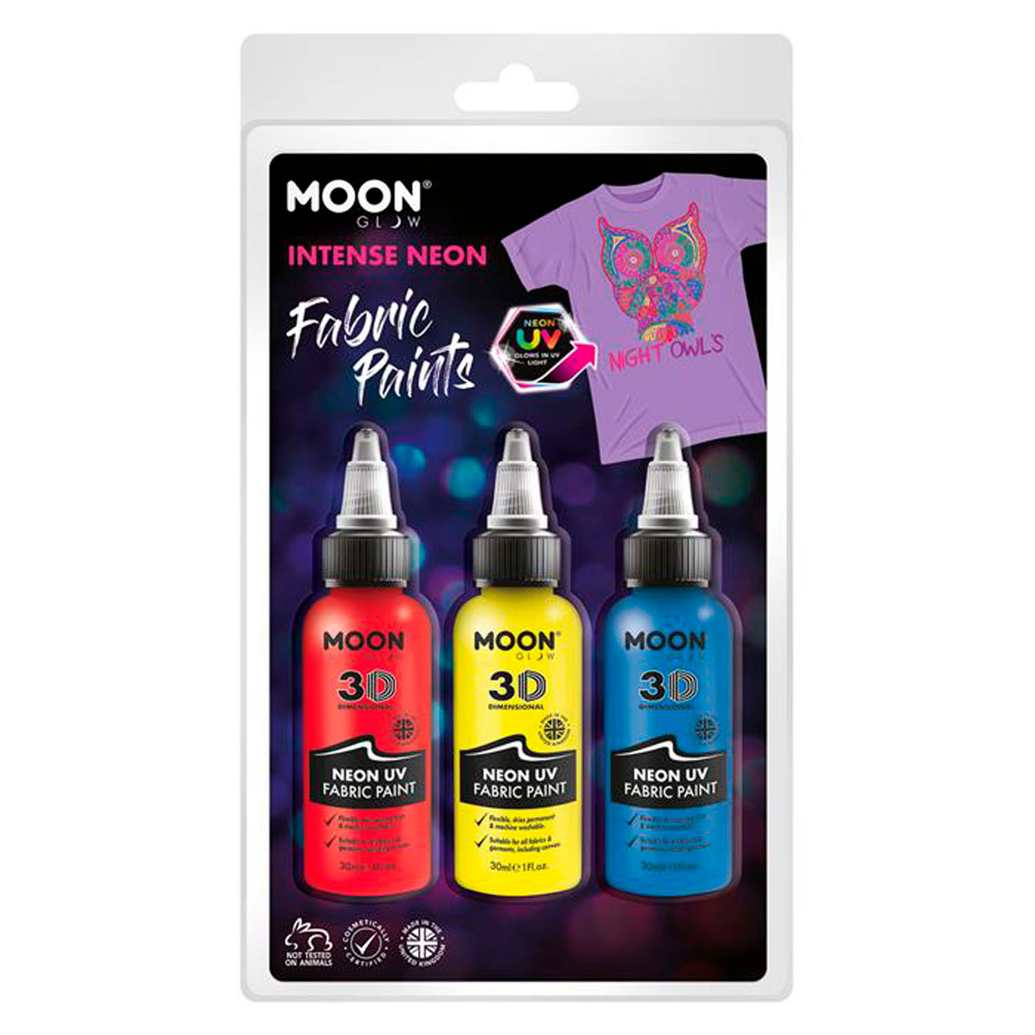 Moon Glow - Neon UV Fabric Paint - 30ml - Intense Yellow