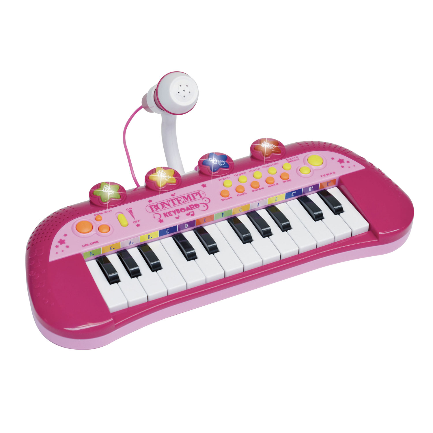 duim Numeriek Goed gevoel Bontempi Keyboard with Microphone Pink | Thimble Toys