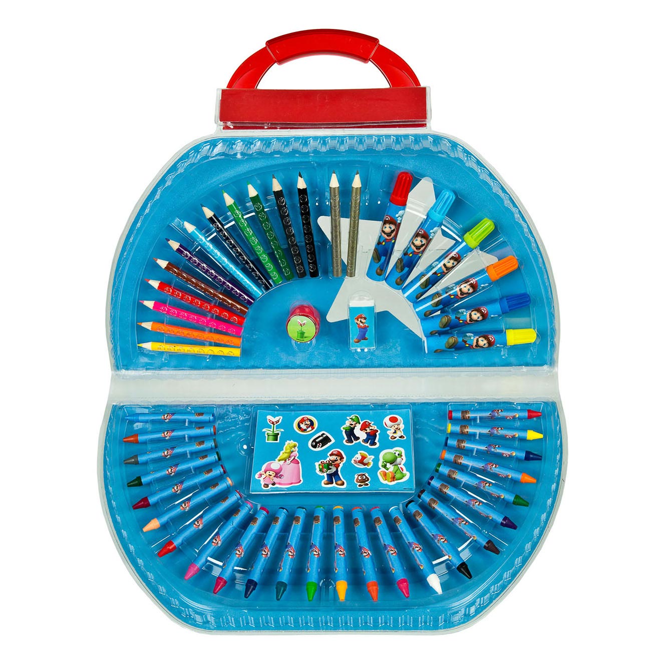 Kids Stationery Set Super Mario Bros Drawing Colouring Pencils Markers Xmas  Gift