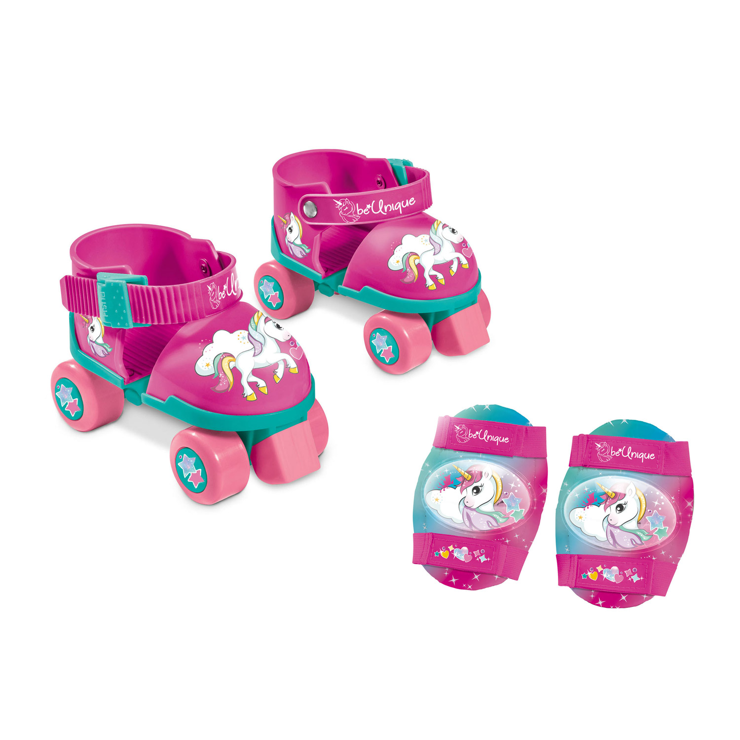 Instrueren Bakken Tablet Unicorn Roller Skates with Protection Set, size 22-29 | Thimble Toys