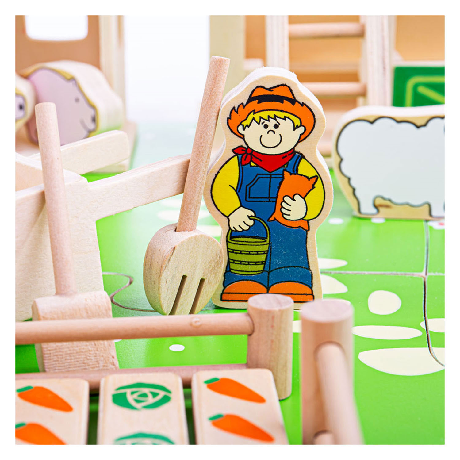 Bigjigs Wooden Play Farm With