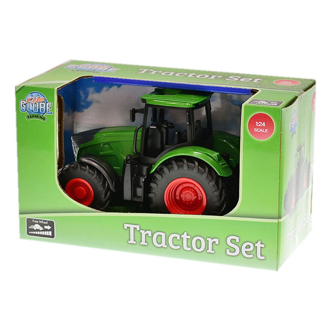 Kids Globe Farming Traktor 30 cm mit Zubehör - Technische Maschinen