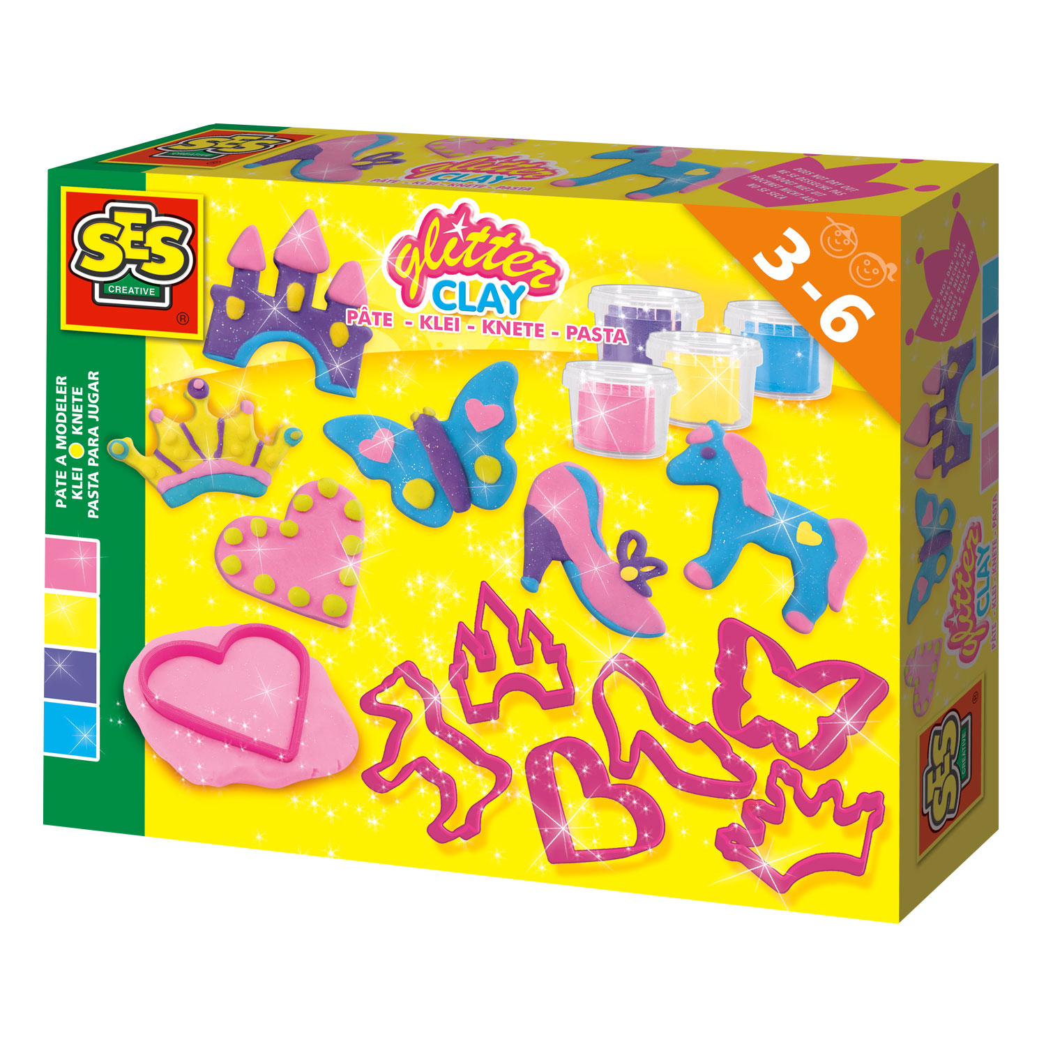 kasteel Gelukkig Dicteren SES Princesses Glitter Clay Set | Thimble Toys