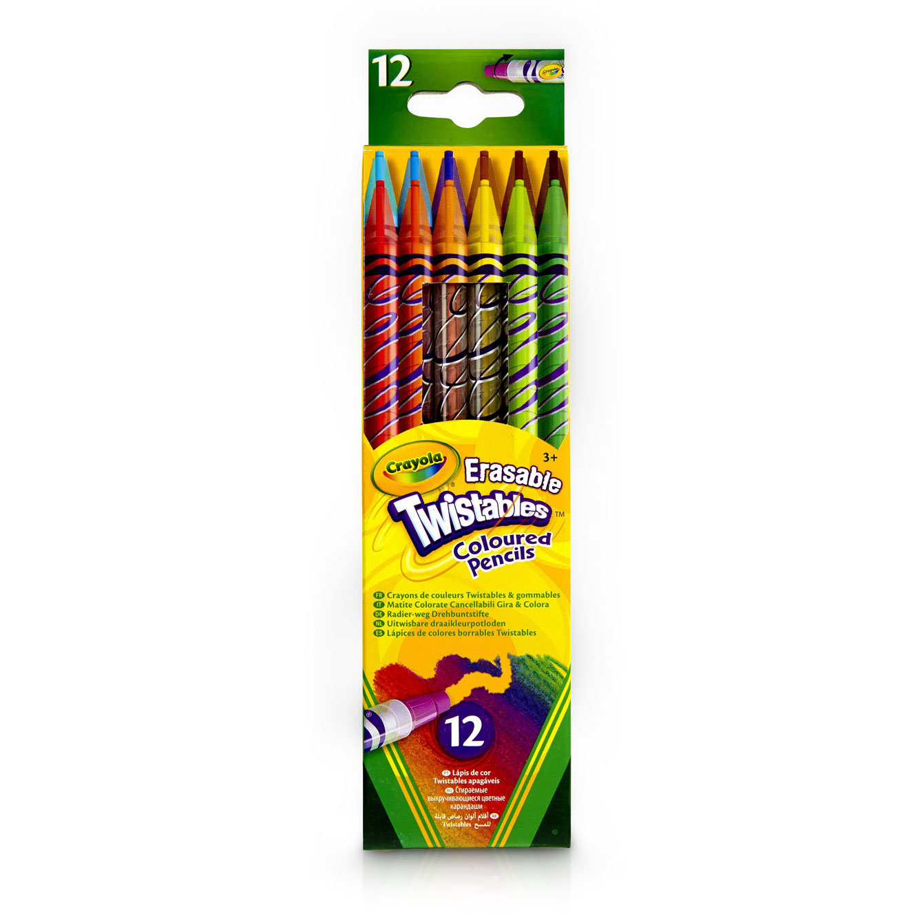 Crayola Twisting Colored Pencils with Eraser, 12pcs.