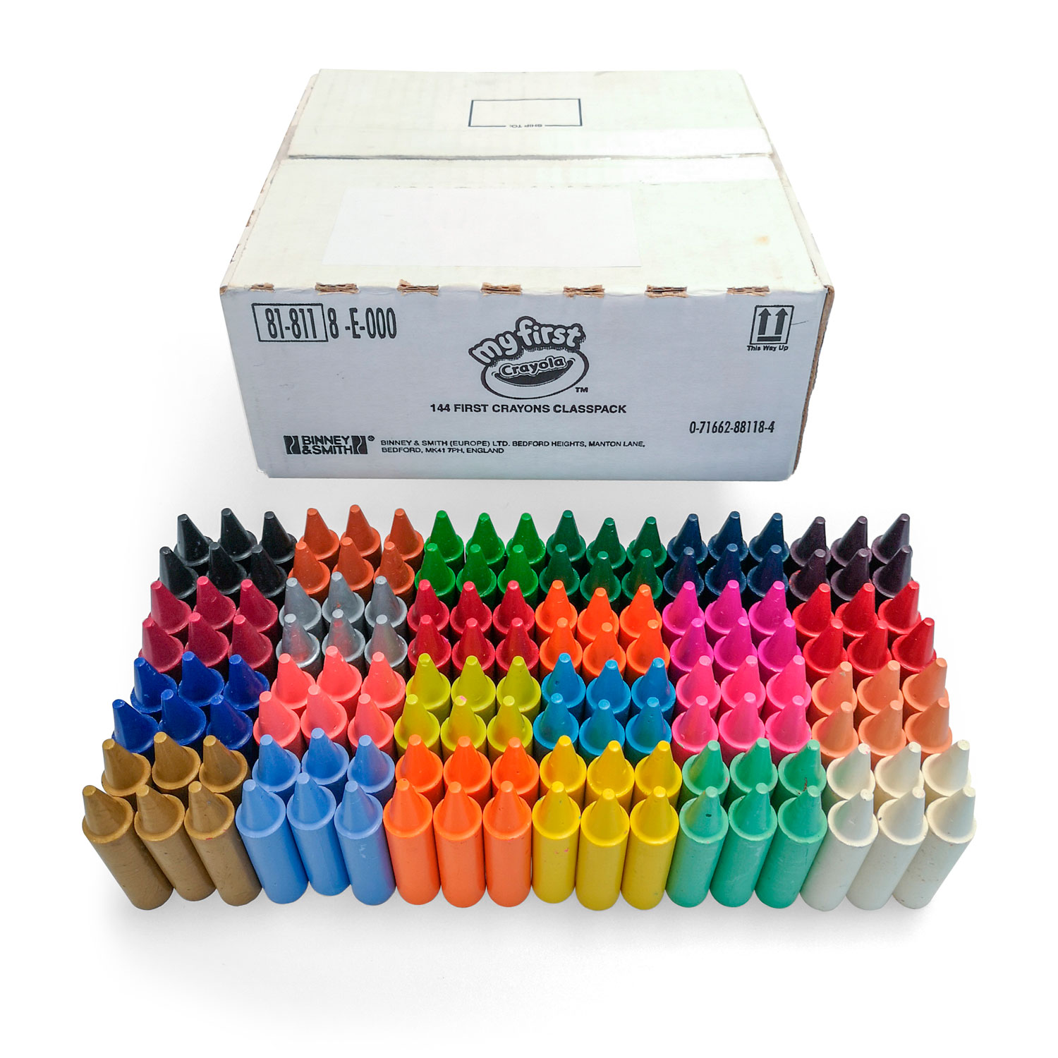 144 Assorted My First Jumbo Crayons Class Pack 