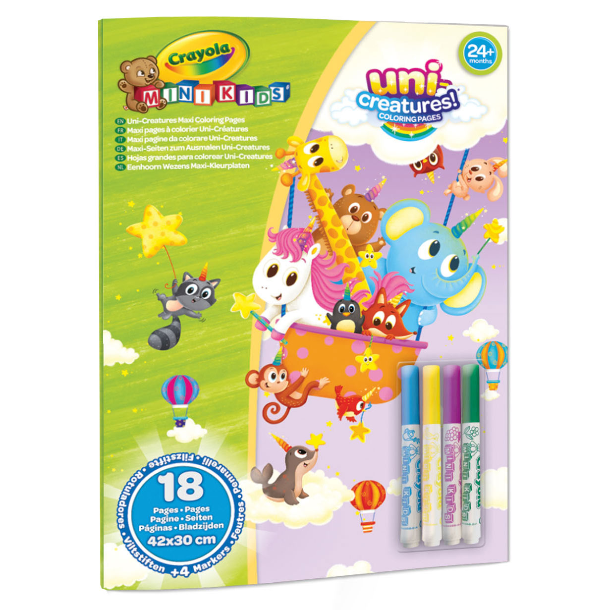 Ga trouwen Gewoon verfrommeld Crayola Mini Kids - Kleurplaten A3 incl. 4 stiften | Thimble Toys