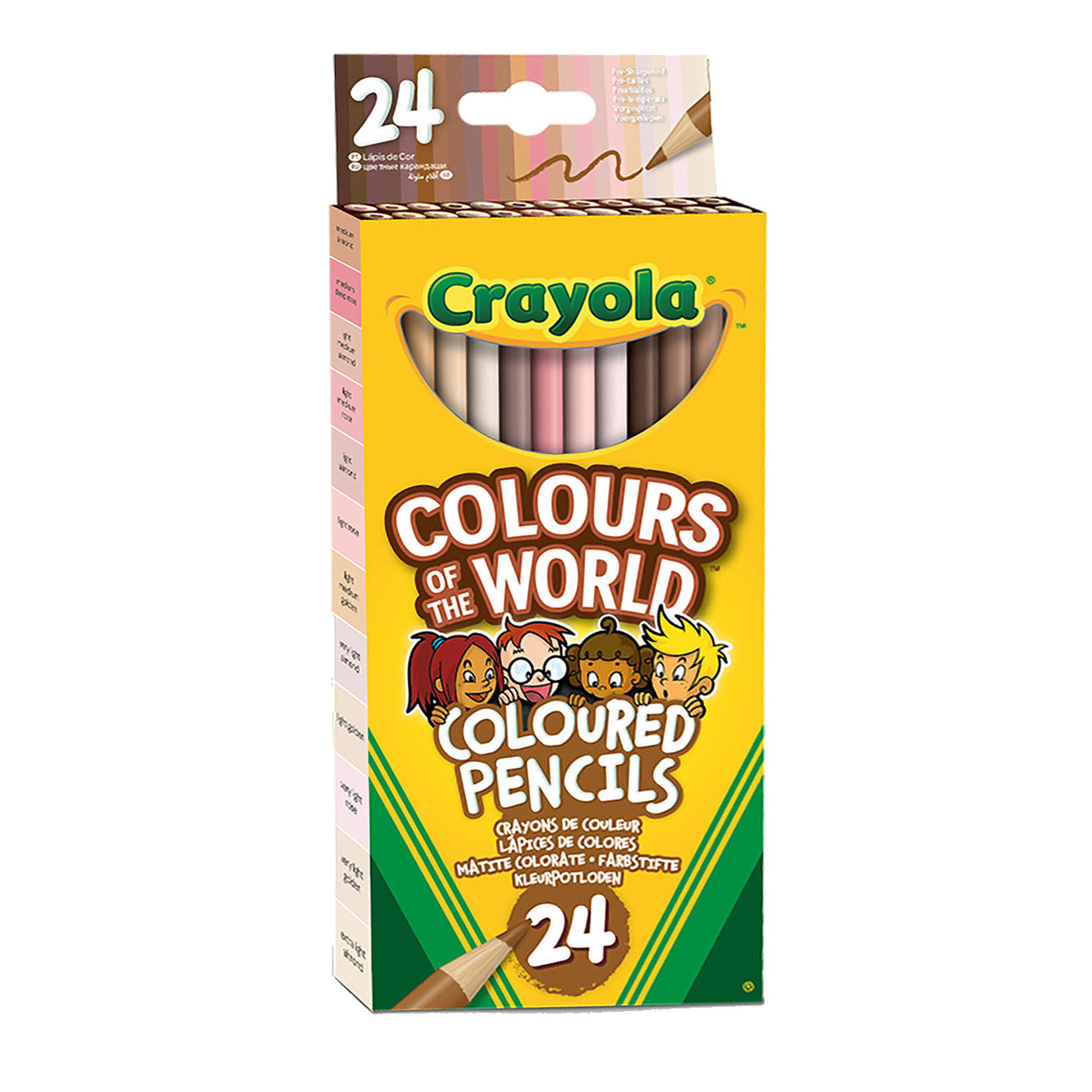 Crayola 50 Matite Colorate - Punta Preaffilata, Mine Spesse 3,3 Mm - Legno Sostenibile
