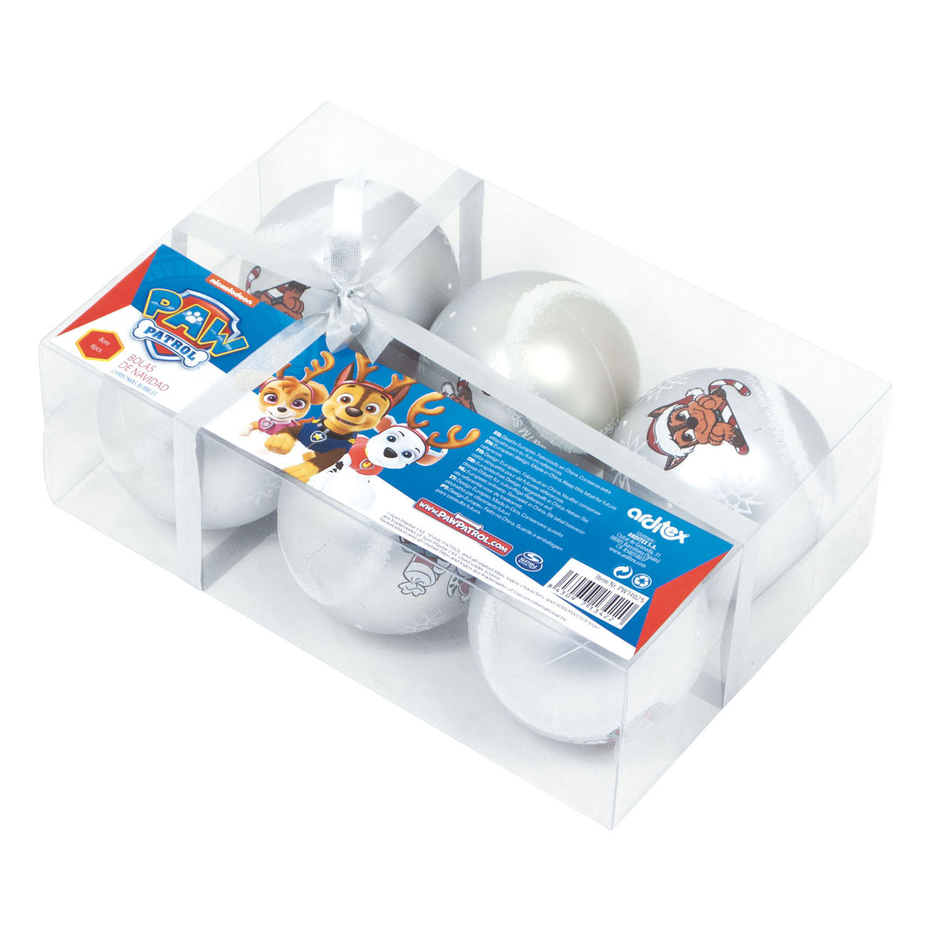 Demon Een centrale tool die een belangrijke rol speelt pil Kinder Kerstballen PAW Patrol Zilver, 6st. | Thimble Toys