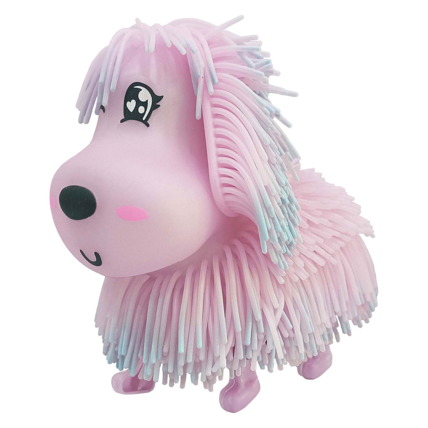 Jiggly Pets Pup - Cucciolo Elettronico Rosa Che Cammina, Abbaia E Scodinzola Con Musica, Morbido E Gommoso