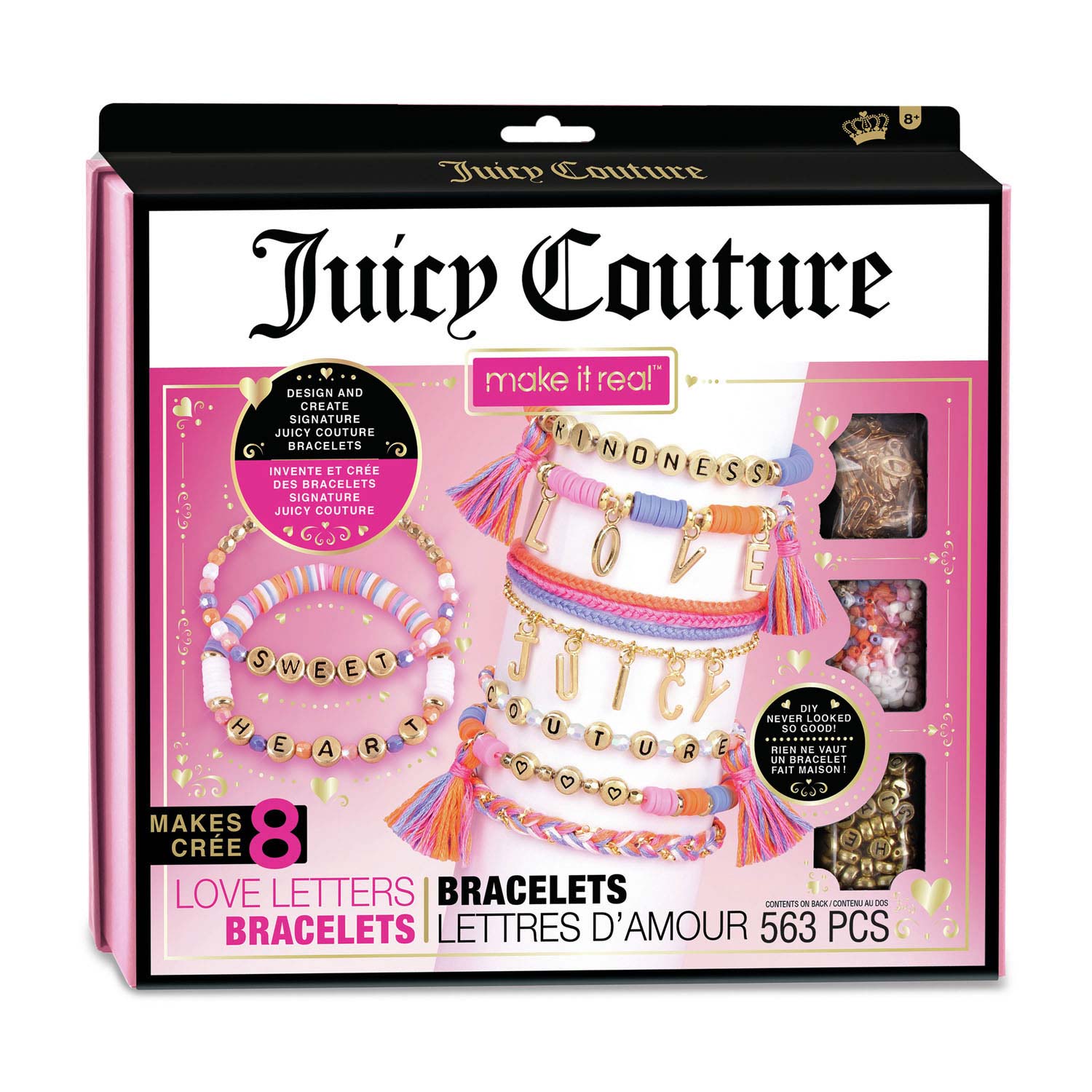  Make It Real – Juicy Couture Sweet Suede Bracelets. DIY Bracelet  Making Kit for Girls. Design and Create Girls Bracelets with Suede Cord,  Beads, Gold Chains and Juicy Couture Charms 