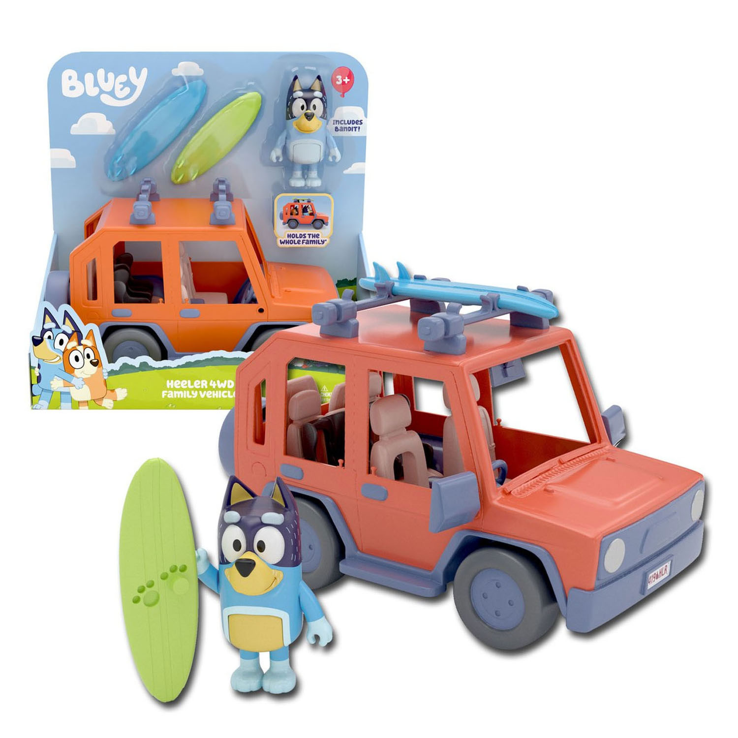 Grommen tactiek Bedankt Bluey Play Car with Accessories | Thimble Toys