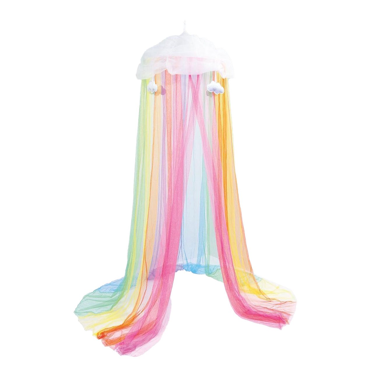 Make it Real Rainbow mosquito net with clouds