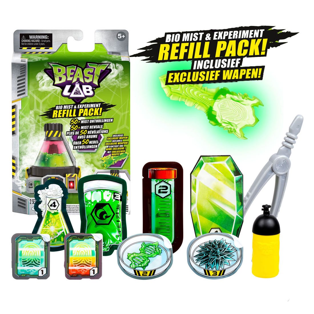 Beast Lab Bio Mist Refill Pack, Includes 2 Experiments, Weapon and