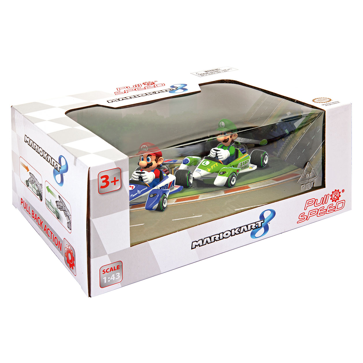Super Mario Pull Back Race Car Set, 2dlg. | Thimble Toys