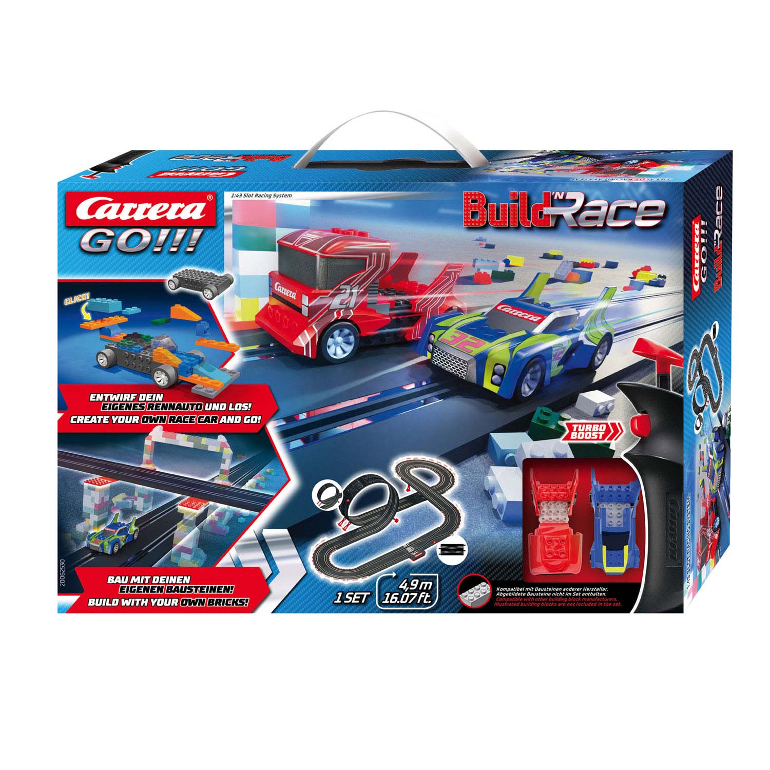 CARRERA GO - BUILD 'N RACE - RACING SET 4.9 METRE  Carrera Go - Build 'n  Race - Racing Set 4.9 metre Build your way to victory with the new Carrera
