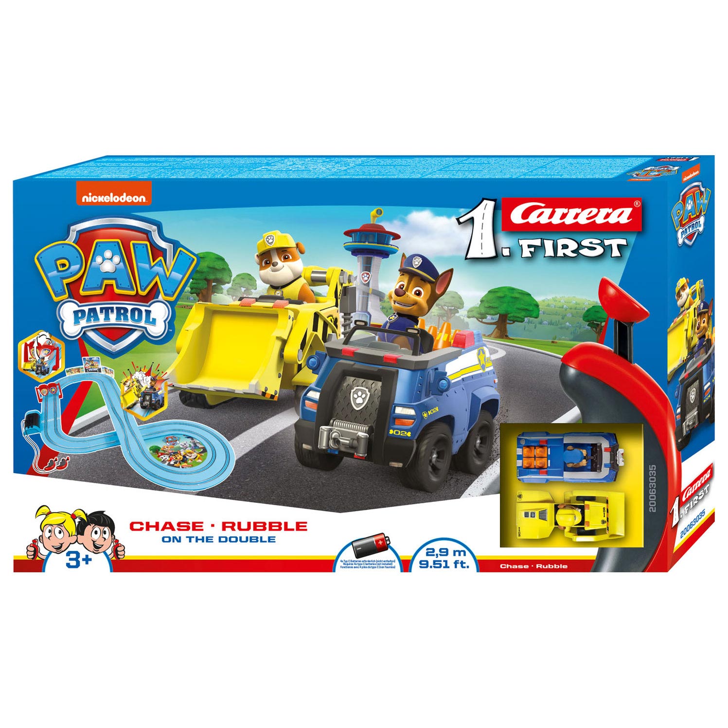 kroon Bezwaar Blaze Carrera First Race Track - PAW Patrol &#39;On the Double&#39; | Thimble Toys