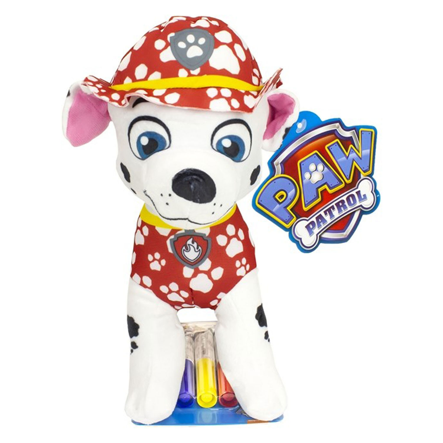 PAW Patrol Coloring Plush Toy with Markers - Marshall