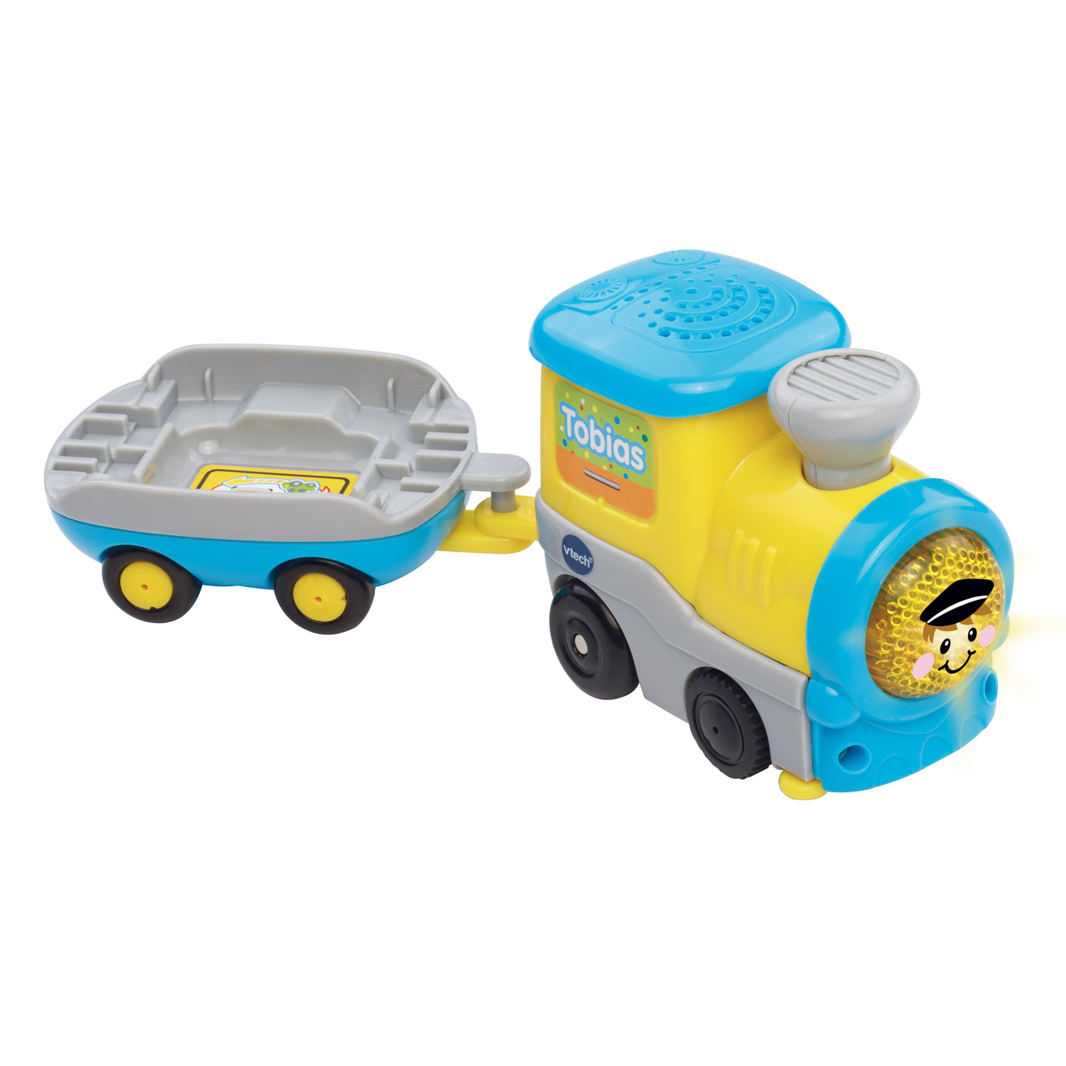 beven speler stad VTech Taka Cars-Tobias train with Trailer | Thimble Toys
